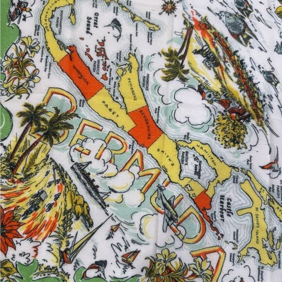 Green Bermuda Map Bandana - Picture 2 of 8